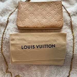 Louis Vuitton Bicolor Monogram Empreinte Double Zip Pochette